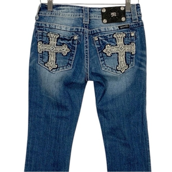 Miss Me Cross Embellished Boot Cut Jeans Size 27 - Picture 5 of 10